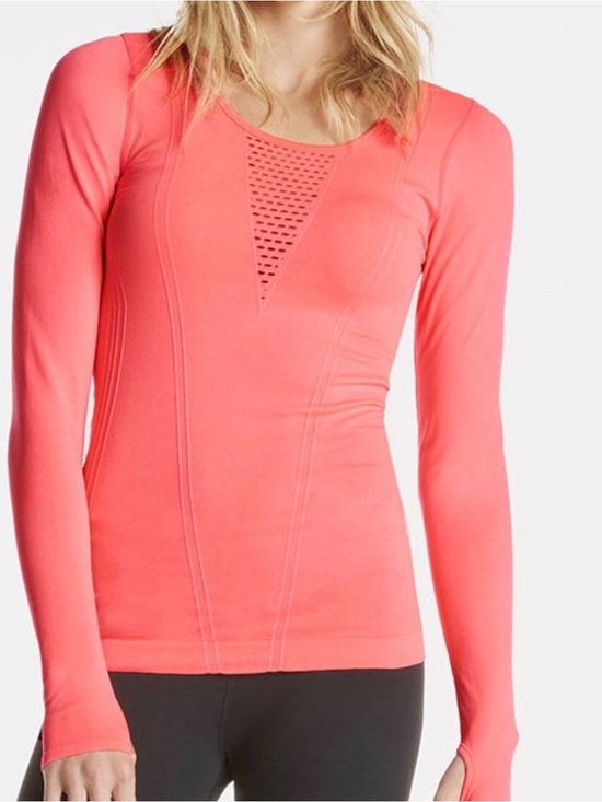 Fabletics Tops - Fabletics Arta Seamless Long-Sleeve Mesh Inset Performance Top